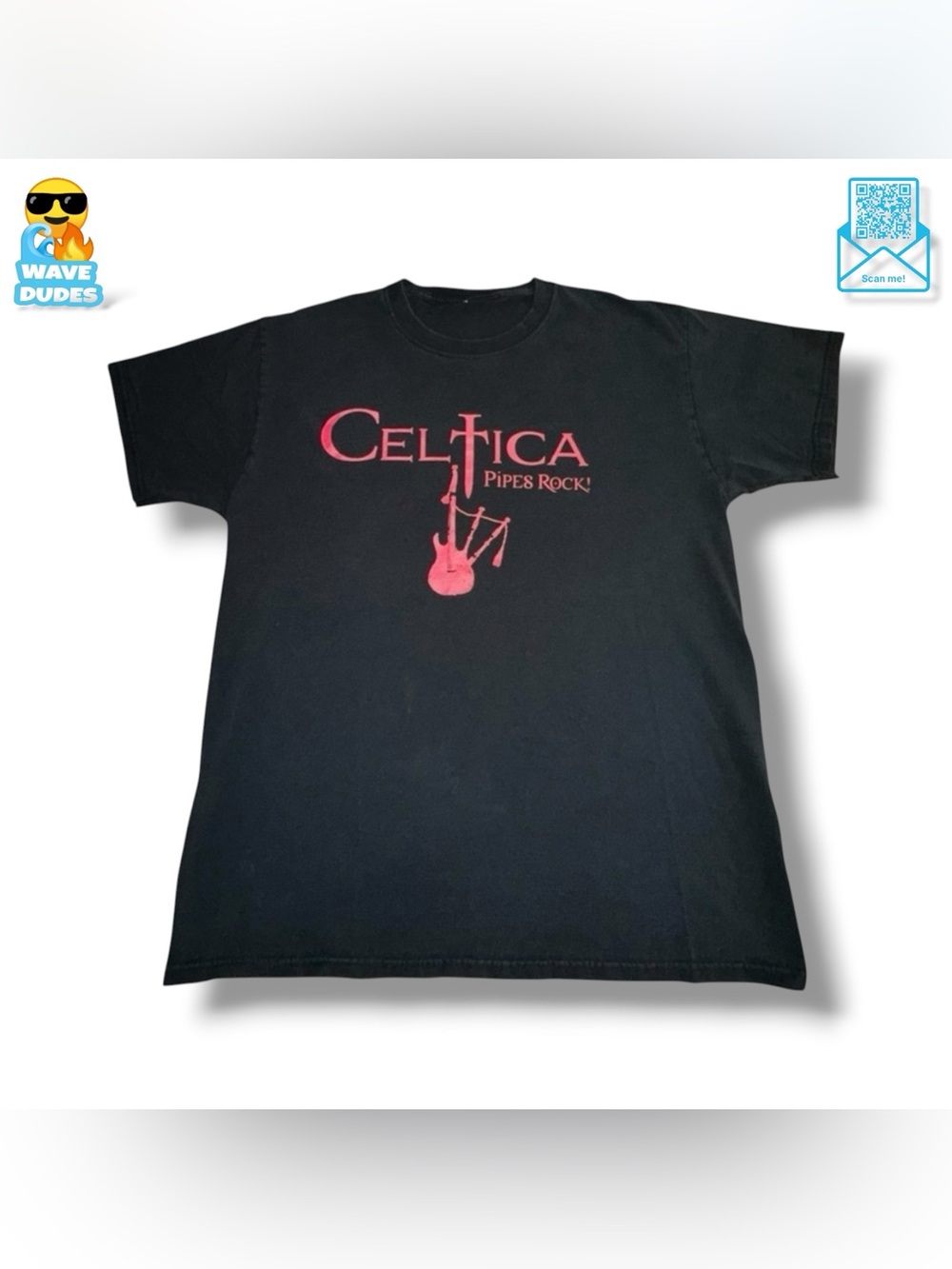 Men’s Unknown Brand Celtica Pipes Rock! Band T-Shirt